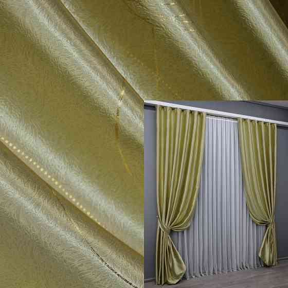 Комплект готовых штор VR-Textil Софт № 1478ш Золотистый 150х270 см 2 шт (33-0346) Киев