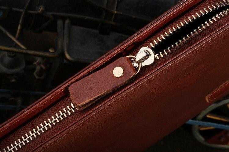 Чоловік клатч Vintage 14197 шкіряний Коричневий Київ - фото 17