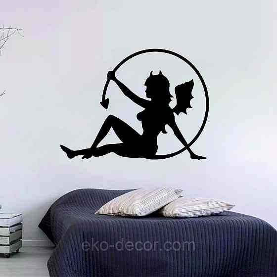 Декоративное настенное Панно «Дьяволица», Декор на стену 110*82 см, Черный Киев