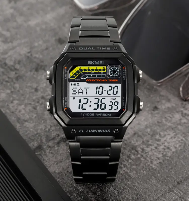 Годинник чоловічий наручний металевий Skmei 2307 (Чорний) Вінниця - фото 4