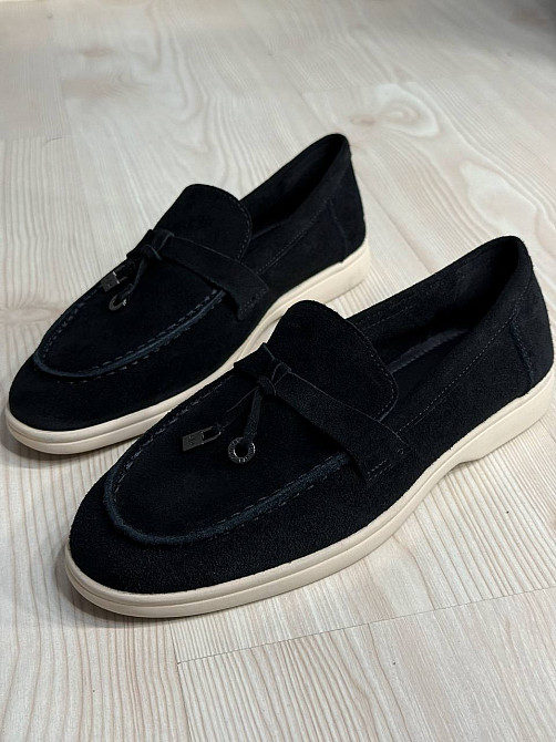 Туфли женские Meideli 509-1 лоферы из натуральной замши с кисточками черные, 39, 25 см Киев - изображение 17