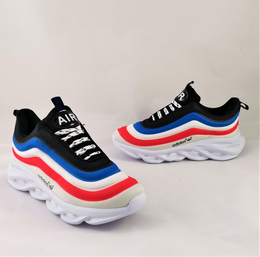 Кросівки Adidas Air Boost Білі Чоловічі Адідас Розмальовка Франція (розміри: 42,43,44) Відео Огляд Дніпро - фото 8