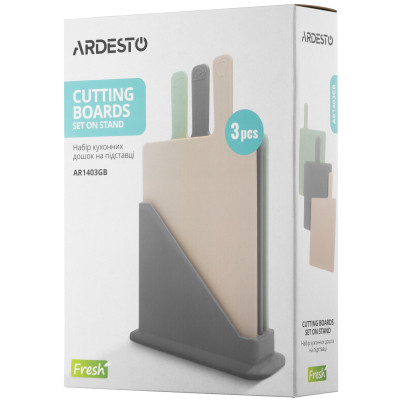 Дошка для нарізання Ardesto Fresh Set 3 шт 24,1 х 33 х 7,9 см (AR1403GB) Вінниця - фото 8