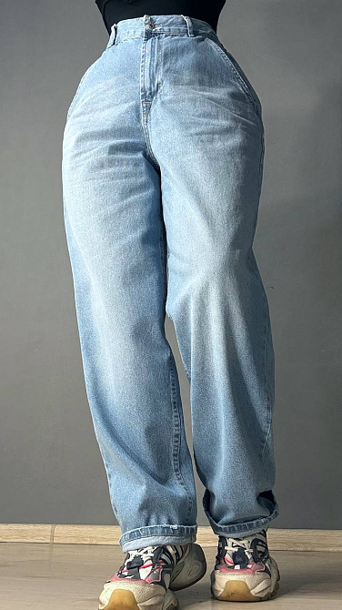 Джинсы женские Its Basic 4148-2 SKATER с резинкой на талии широкие голубые, голубой, 38, 38, 80 см, 105 см Киев - изображение 4