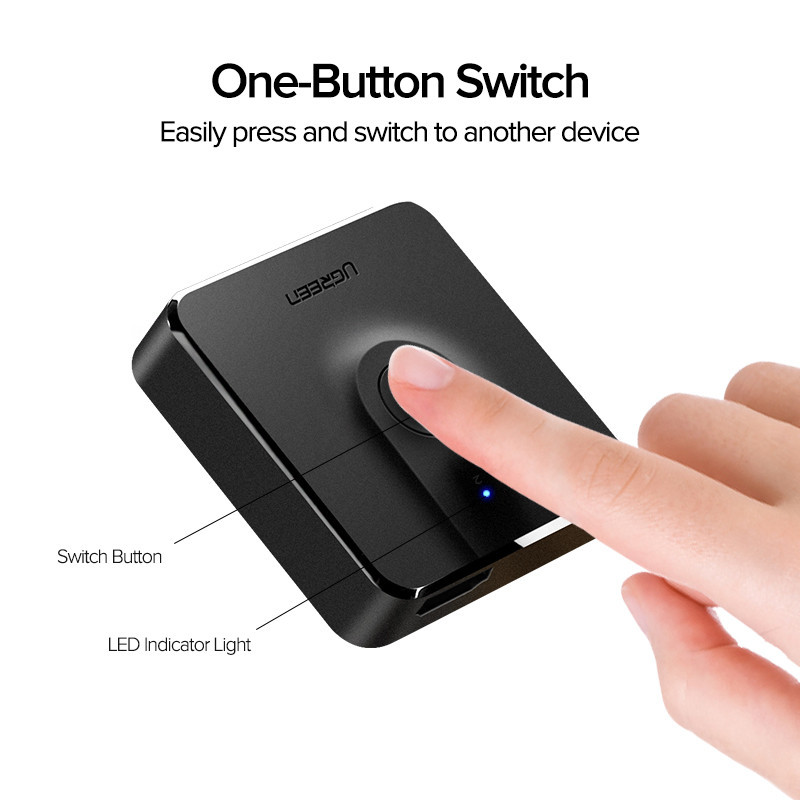 Двонаправлений перемикач HDMI 2.0 Ugreen CM217 (Чорний) Николаев - изображение 7