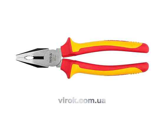 Плоскогубці комбіновані електромонтажні YATO з ізоляцією 1000 V; l= 200 мм [6/36] Одесса