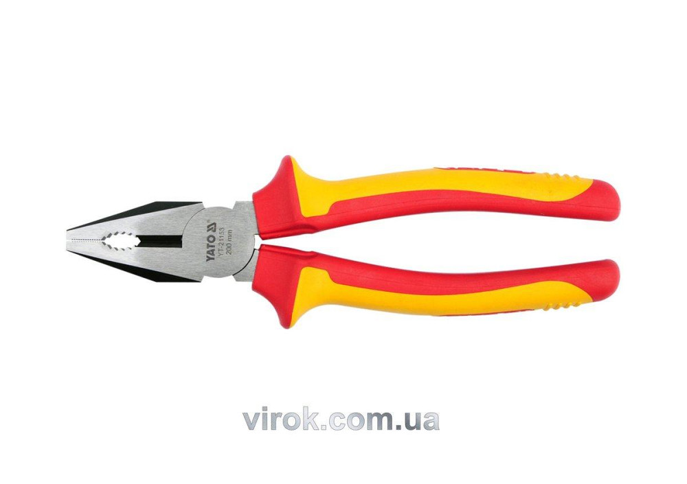 Плоскогубці комбіновані електромонтажні YATO з ізоляцією 1000 V; l= 200 мм [6/36] Одеса - фото 1