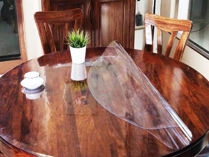 Мягкое стекло Прозрачная силиконовая скатерть на стол Soft Glass Защита для мебели 2.6х1.0м (толщина Винница - изображение 1