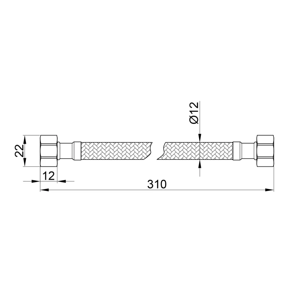 Гнучка підводка для води Thermo Alliance Standart 30 см ГГ SD397W30 Київ - фото 4