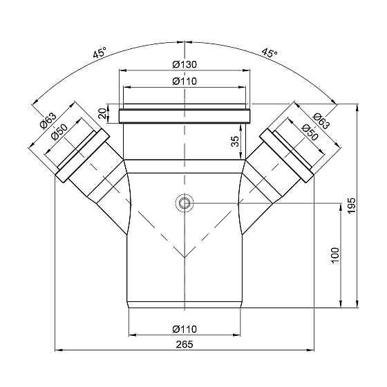 Хрестовина 110х50х50/45°, Україна Харків