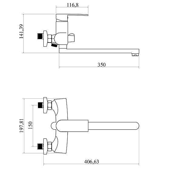 Змішувач для ванни DOMINO RONDO DND-208 Луцк
