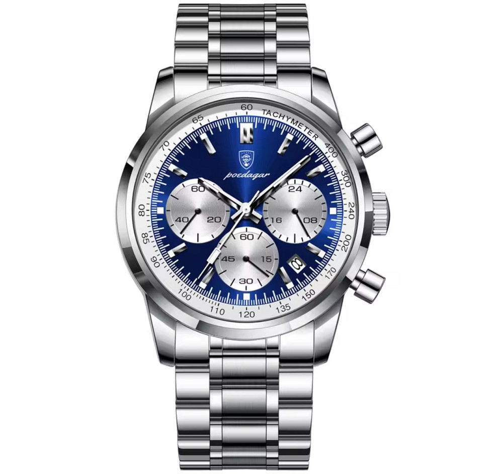 Часы мужские наручные Poedagar Petros Silver Серебристый Киев - изображение 2