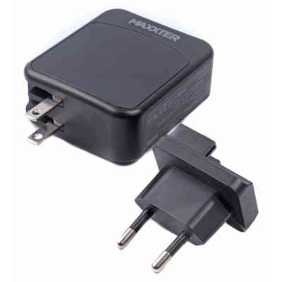 Зарядное устройство Maxxter 1USB-A + 2USB-C (PD 65W+PD 18W + QC 3.0) (WC-PD65W-01) Винница