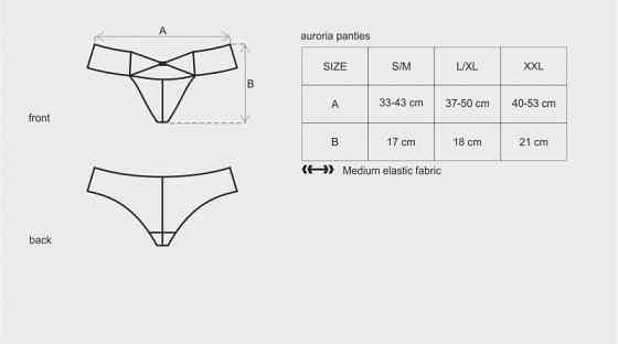 Трусики сині Obsessive Auroria Panties L / XL Sex Aura Київ