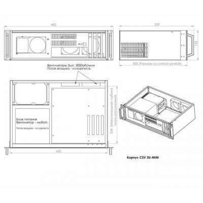 Корпус для сервера CSV 3U-Mini (3М-КС-CSV) Винница - изображение 7