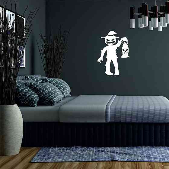 Декоративне настінне Панно «Сілует дітей. Гелловін», Декор на стіну 110*79 см, Білий Київ