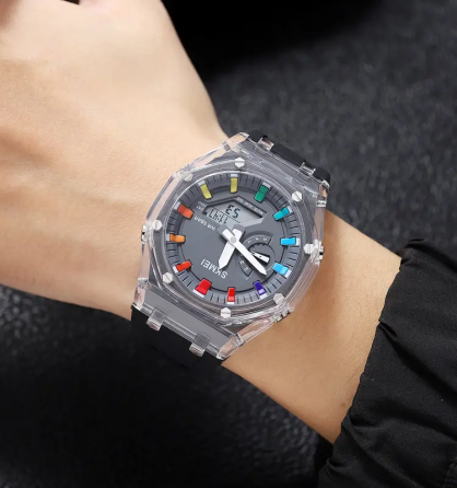 Годинники чоловічі спортивні Skmei 2100 (Чорні з сірим циферблатом) Київ