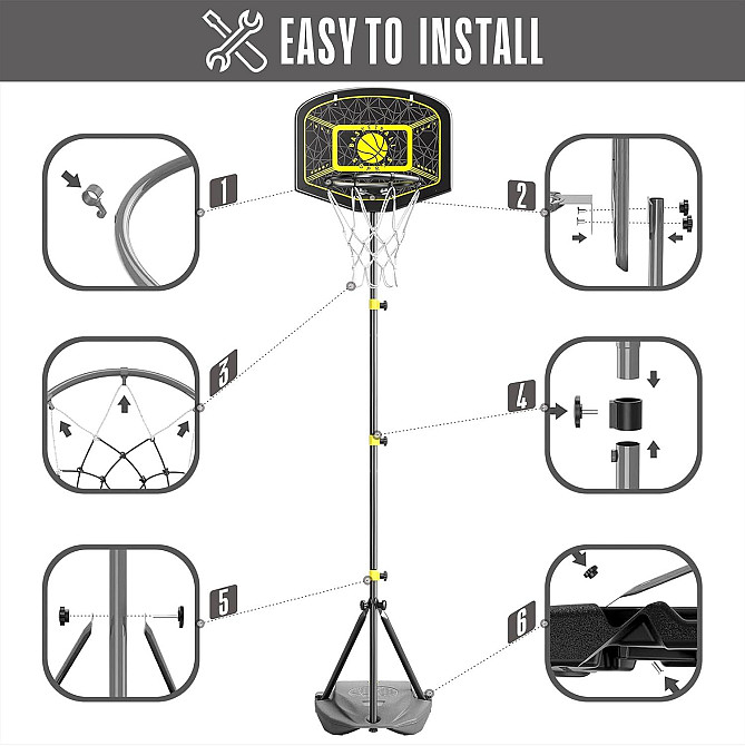 Дитяче баскетбольне кільце 30007 Луцьк - фото 3