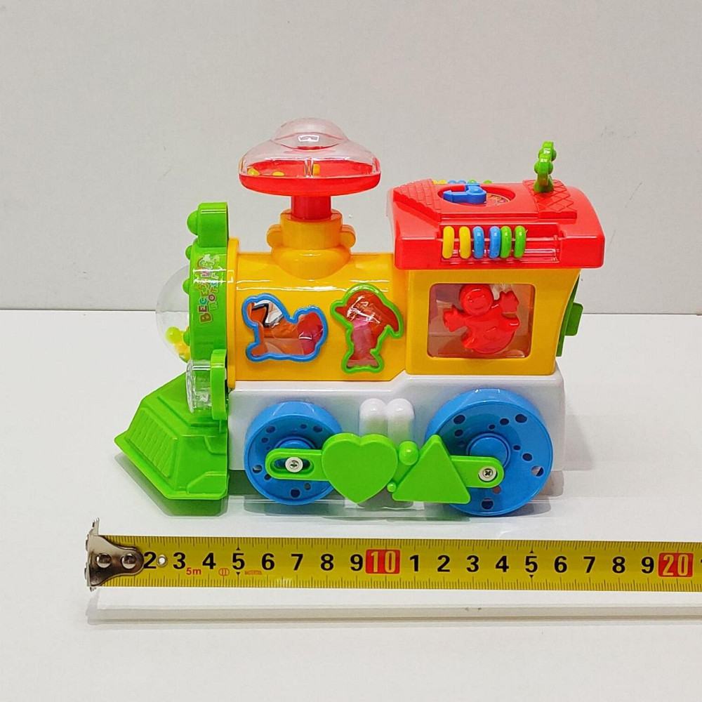 Паровоз розвиваючий TK Group озвучка на батарейках пищалка на трубі підсвічування Червоно-жовтий (93866) Чернігів - фото 5