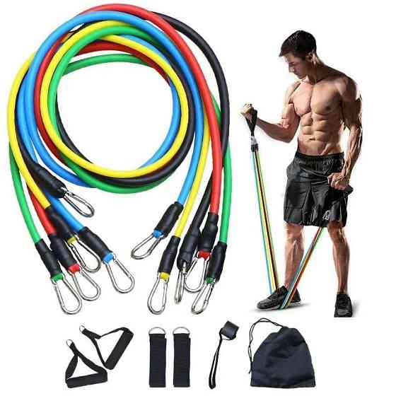 Эспандеры для подтягивания exercise pipe, Многофункциональный эспандер для фитнеса 5 жгутов TM-53 Львов