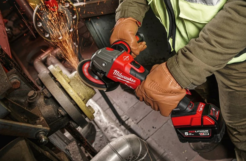 Шлифмашина угловая аккумуляторная MILWAUKEE, M18 FSAGV125XPDB-0X, диаметр 125мм (+ рукоятка, зах. кожух, бескл. гайка, 2 зах. Экран Одесса - изображение 9