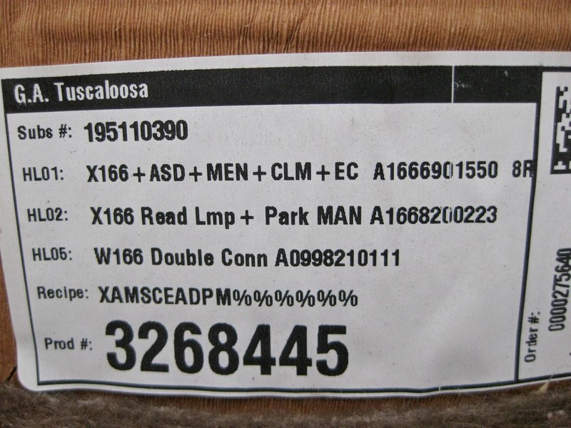 Mercedes-Benz  A1666901750 8R86 Бежева обшивка стелі під панораму та задній клімат GL X166 Одеса - фото 5