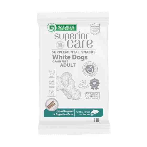 Nature's Protection Superior Care White Dogs Hypoallergenic & Digestive Care Беззернові ласощі для дорослих собак із білим забарвленням з лос Киев