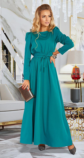 Шовкове жіноче плаття максі з розрізом Київ - фото 1