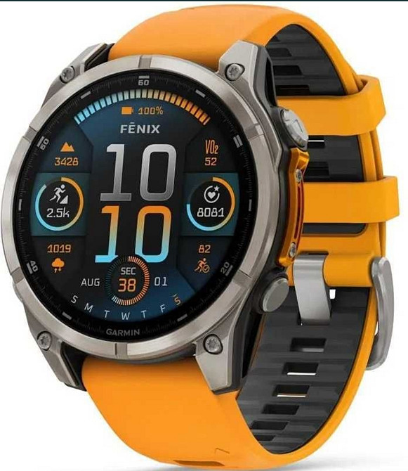 Смарт -Часы Garmin Fenix 8 47mm. AMOLED Sapphire Tit. Spark Orange Graph. Киев - изображение 6