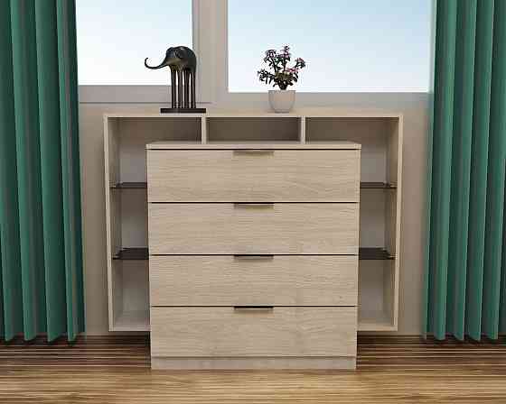 Комод Крістал, Дуб Шамоні Світлий, 1200/450/1000 Львів