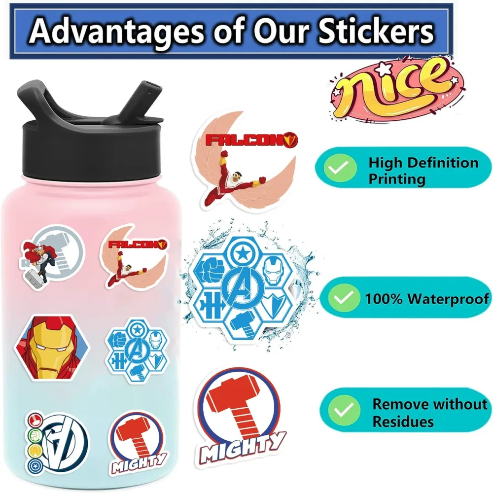 Набір вінілових наклейок Marvel Супергерої WTD-049 Запоріжжя - фото 4