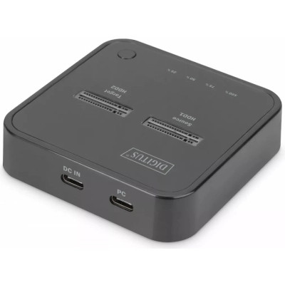 Порт-реплікатор Digitus Dual M.2 NVMe SSD USB Type-C 3.2 Black (DA-71545) Вінниця - фото 2