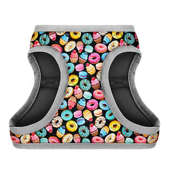 Шлей для собак мягкая WAUDOG Clothes с QR паспортом, рисунок 