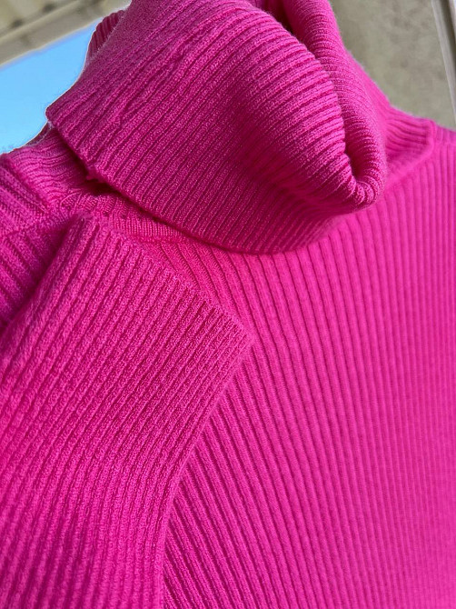 Светр жіночий A-N 920 водолазка гольф рубчик високий комір one size, малиновий, one size Київ - фото 12