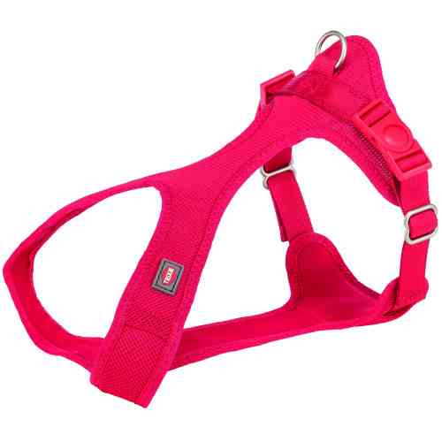 Шлей Trixie для собак Soft мягкая нейлон красная размер S-M 35-60 см/15 мм Киев