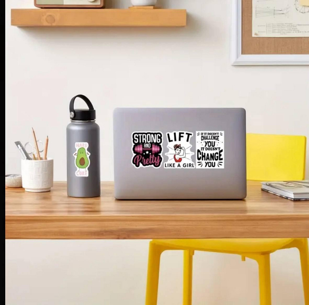 Набір вінілових стікерів «GYM Motivation» – 50 наклейок для спорту та фітнесу Київ - фото 3