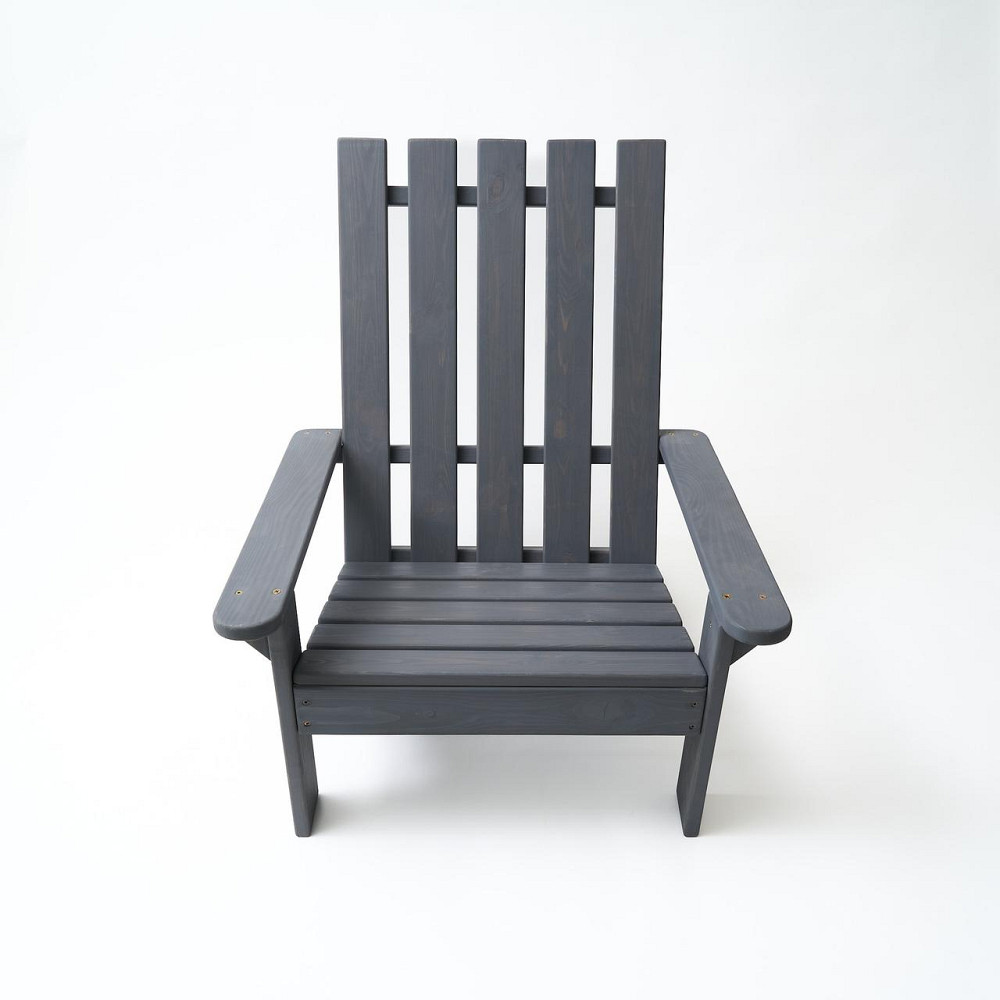 Кресло дачное деревянное складное шезлонг для зоны отдыха дома, дачи, сада, веранды из сосны, цвет графит Каменец-Подольский - изображение 1