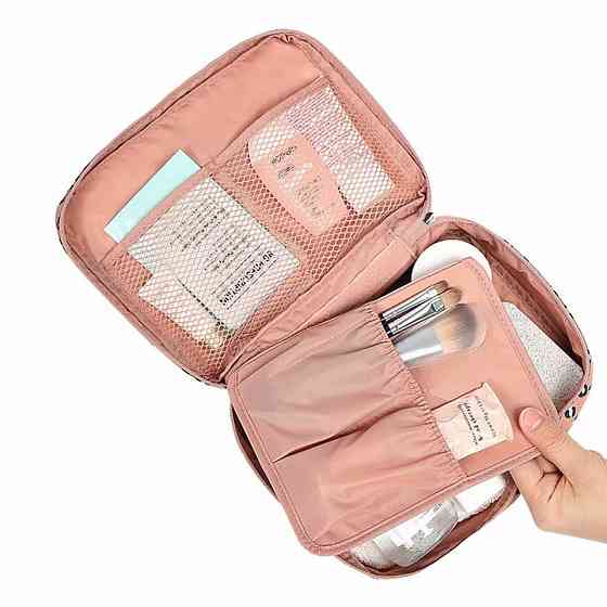 Косметичка леопардовая кирпичного цвета - высота 8,5см, ширина 16,5см, длина 21см Киев