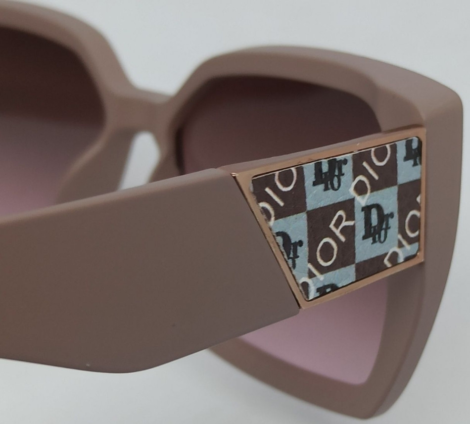 Женские брендовые очки коричнево розовый градиент в бежевой оправе. Киев - изображение 1