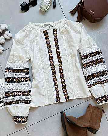Жіноча сучасна вишиванка з домченого льону 44 Одеса
