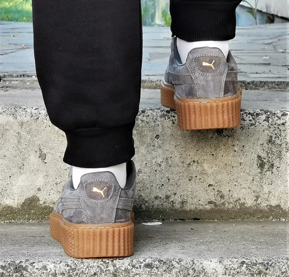 Мужские Кроссовки Puma Слипоны Серые Мокасины Пума Замшевые (размеры: 41,42,43,44) Днепр - изображение 7