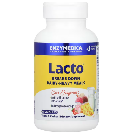 Ферменты для переваривания лактозы Enzymedica Lacto 90 капс Киев