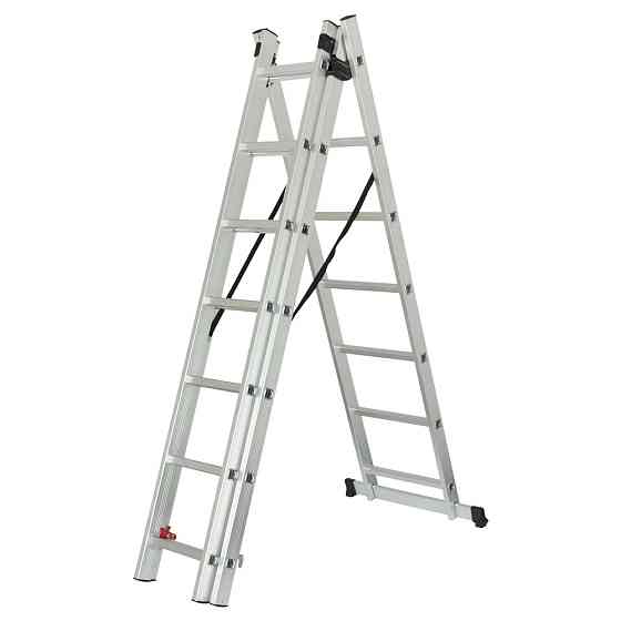 Драбина розкладна універсальна 3×7 щаблів 4.25 м SIGMA (5032314) Київ