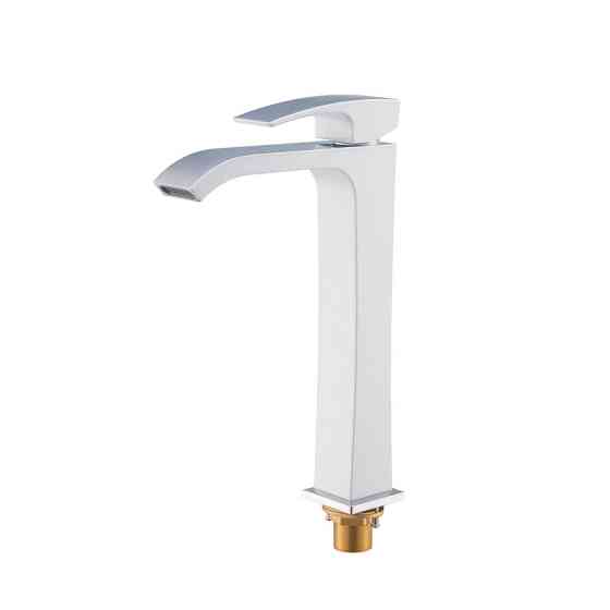 Высокий смеситель для умывальника Koer KB-13007-04, хром + белый (KR5153) Харьков