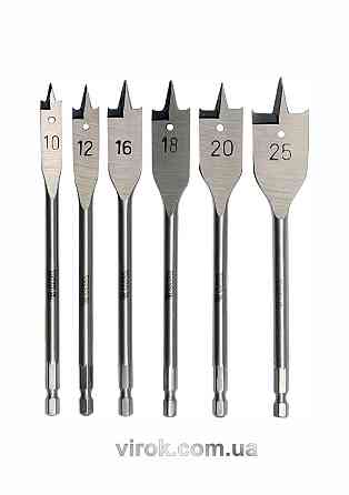 Свердла перові по дереву YATO: 6-гранний хвостик HEX-1/4