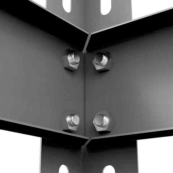 Металлический стеллаж Emby Light Series (размер 1500х450x300мм) 4 полки ДСП до 100кг Оцинкованный Винница