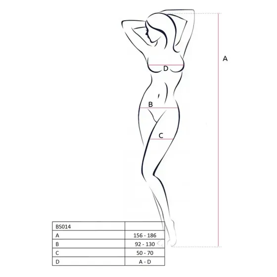 Бодістокінг Passion BS014 red, комбінезон, велика сітка Львів