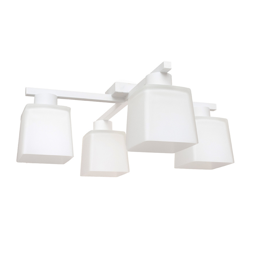 Люстра потолочная на четыре плафона MSK Electric Sakura под лампы Е27 белая NL 16510-4 WH Одесса - изображение 1