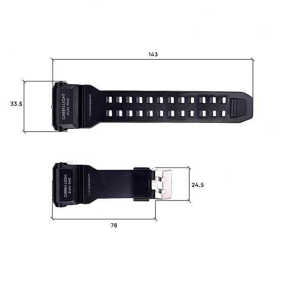 Ремешок для часов Skmei 1520BK Black SBR Киев