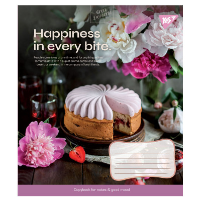 Тетрадь Yes А5 Desserts 96 листов, линия (766506) Винница - изображение 2